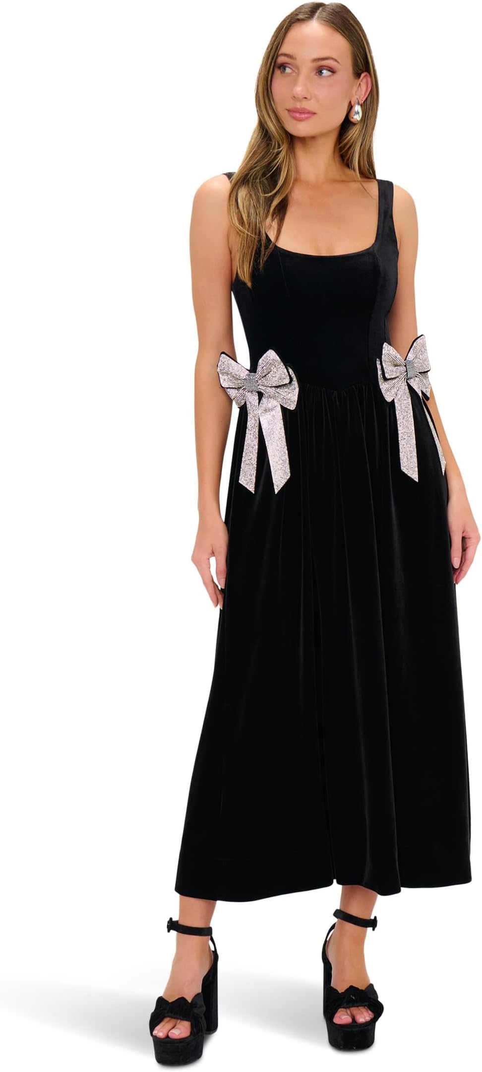 

Женское платье миди Ricci Show Me Your Mumu, Black Velvet