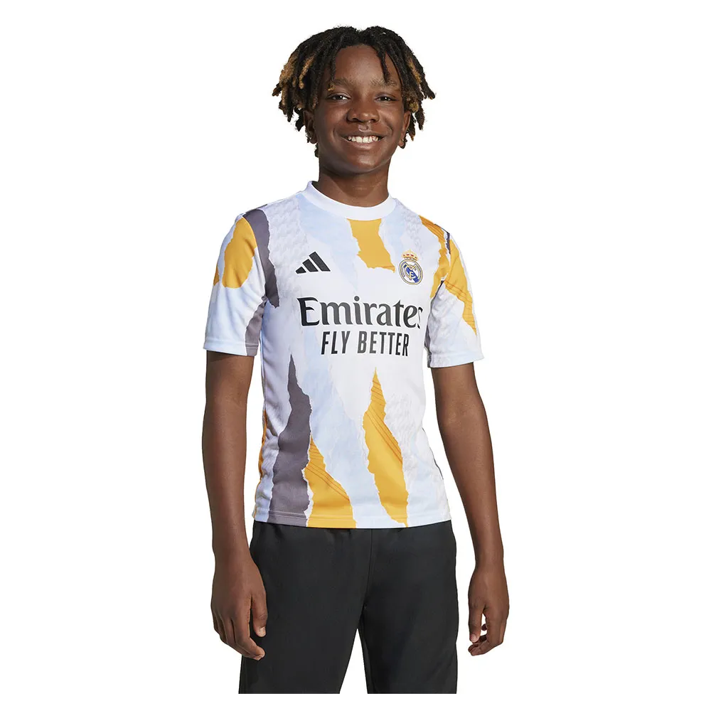 

Футболка с коротким рукавом adidas Real Madrid 24/25 pre match junior, желтый