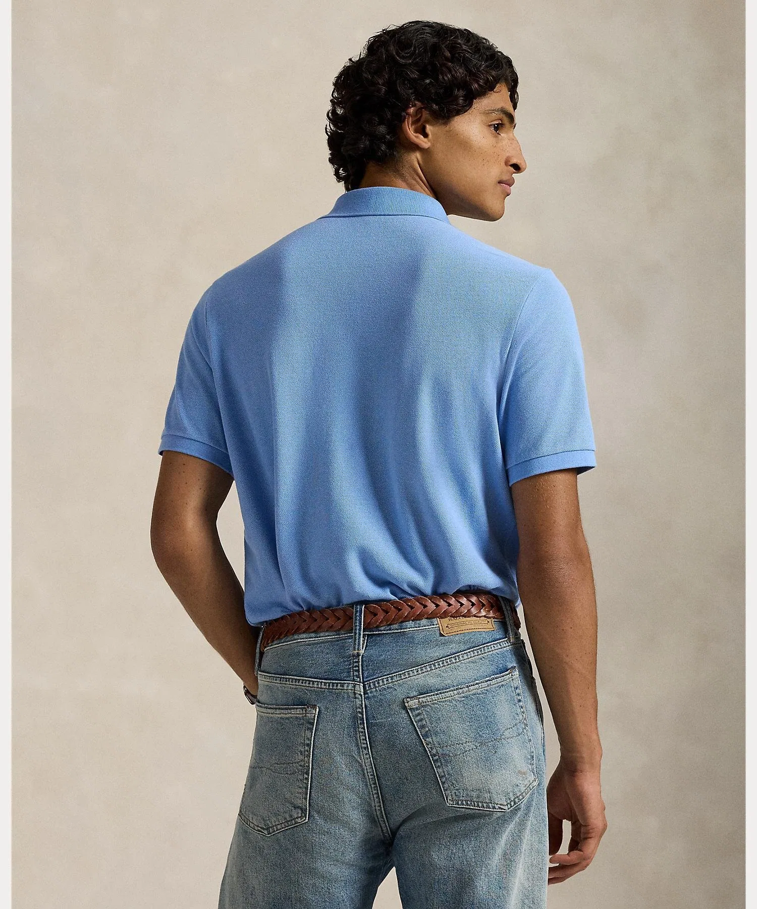 Культовая сетчатая рубашка поло Polo Ralph Lauren, 400 Blue — фото 4