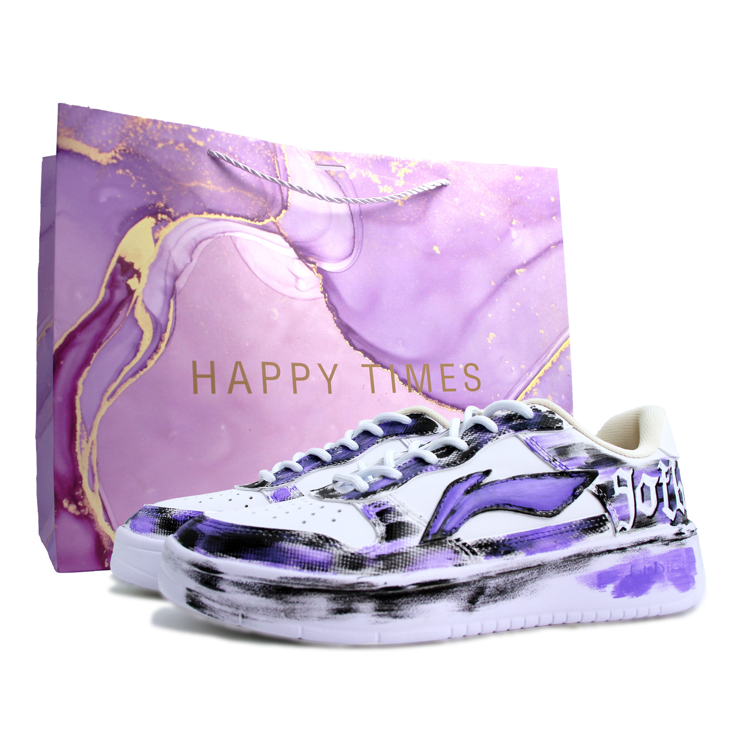 

Li Ning Floating Boat легкие и дышащие низкие кроссовки для скейтбординга Unisex Li-Ning, фиолетовый черный