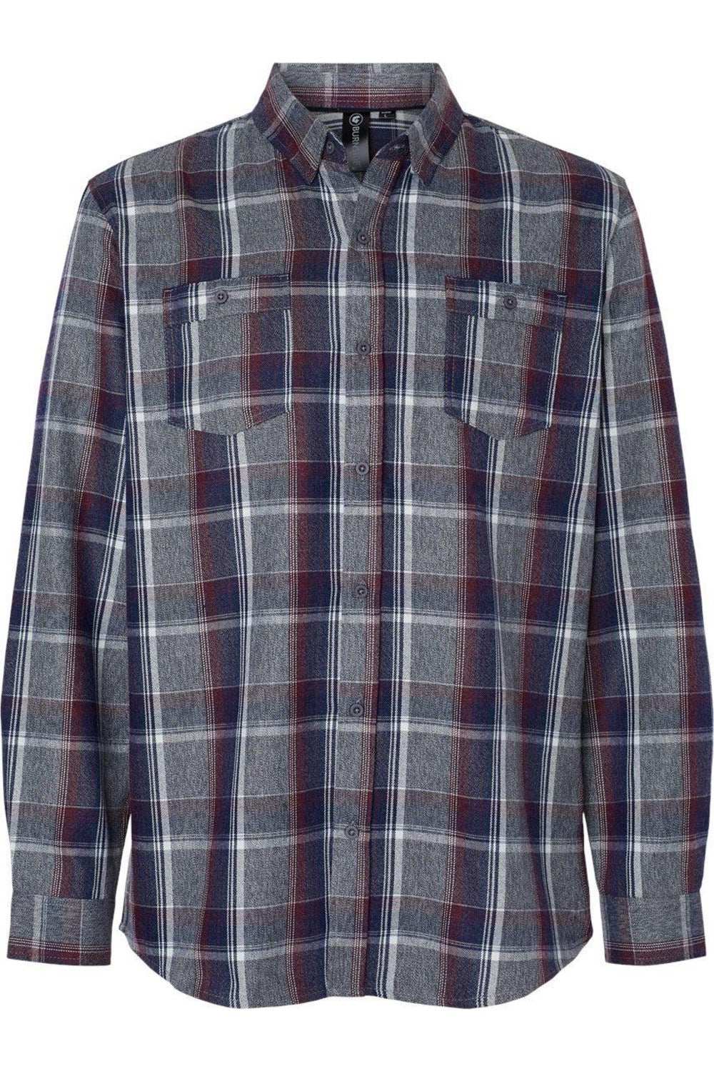 

Рабочая рубашка Burnside Perfect Flannel, цвет heather grey/ navy