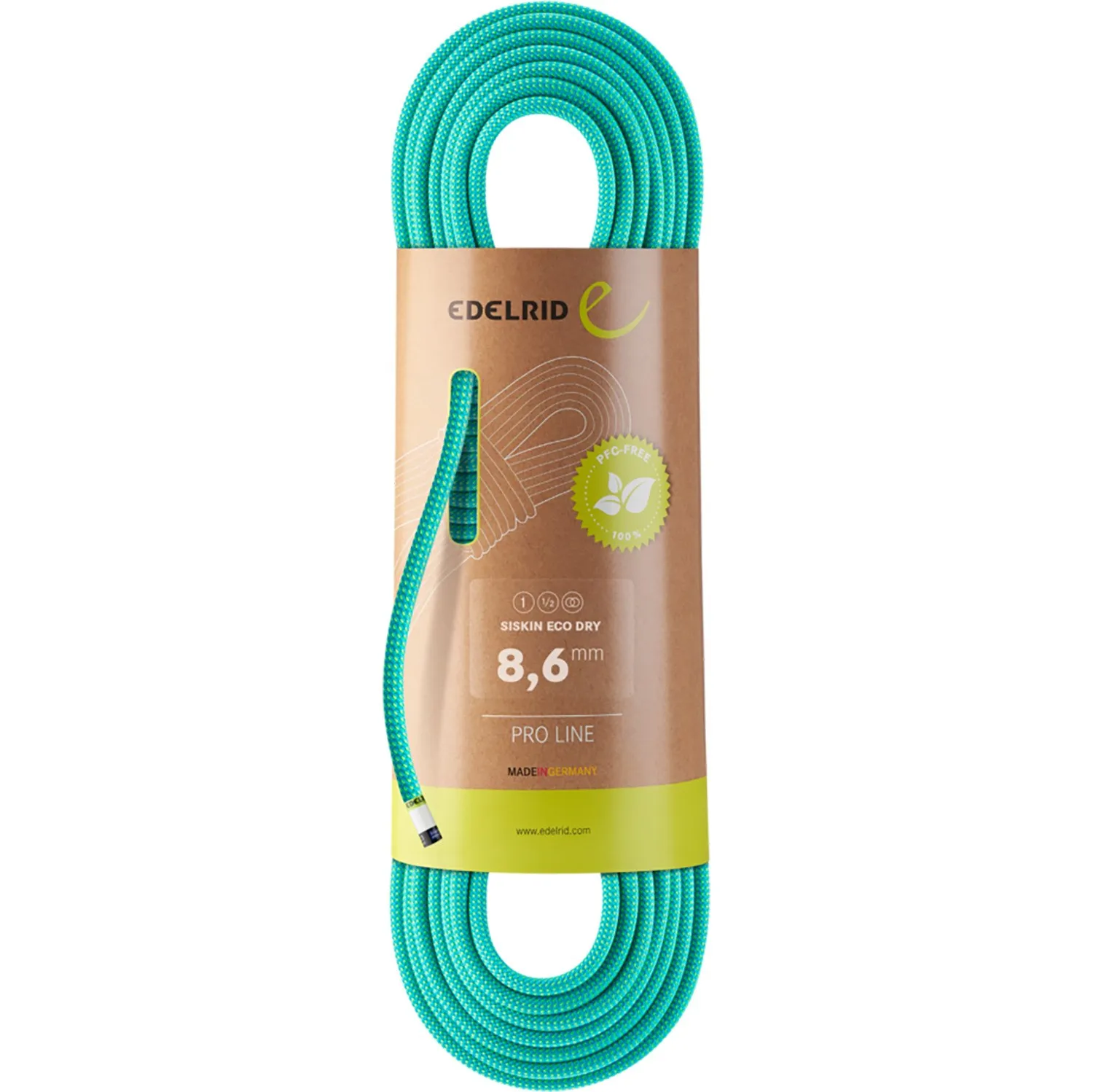 

Веревка Siskin Eco Dry 8.6 мм x 70 м, Dry Edelrid, Icemint