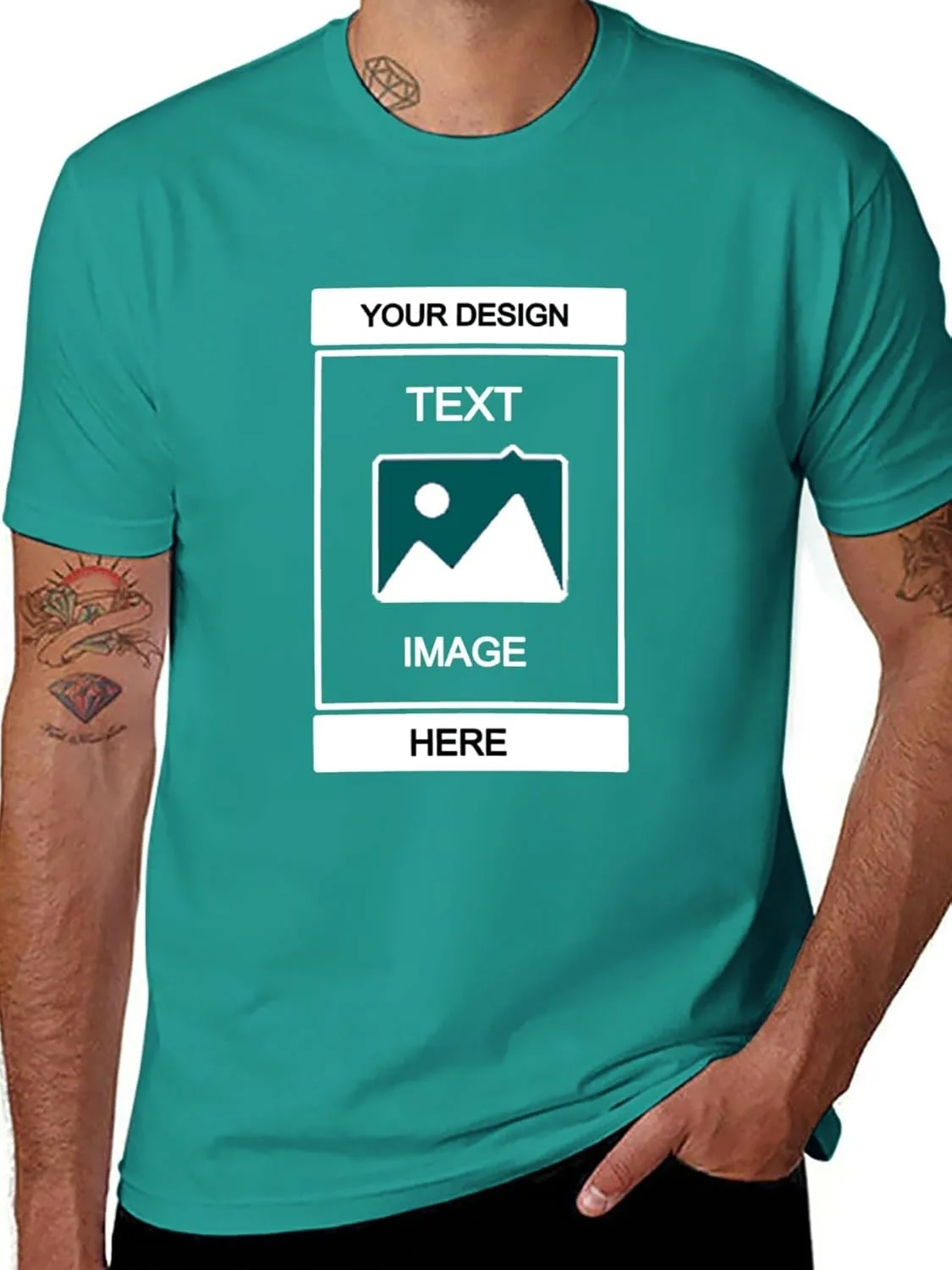 

Футболка Custom для мужчин с принтом на заказ PCZEFJAS