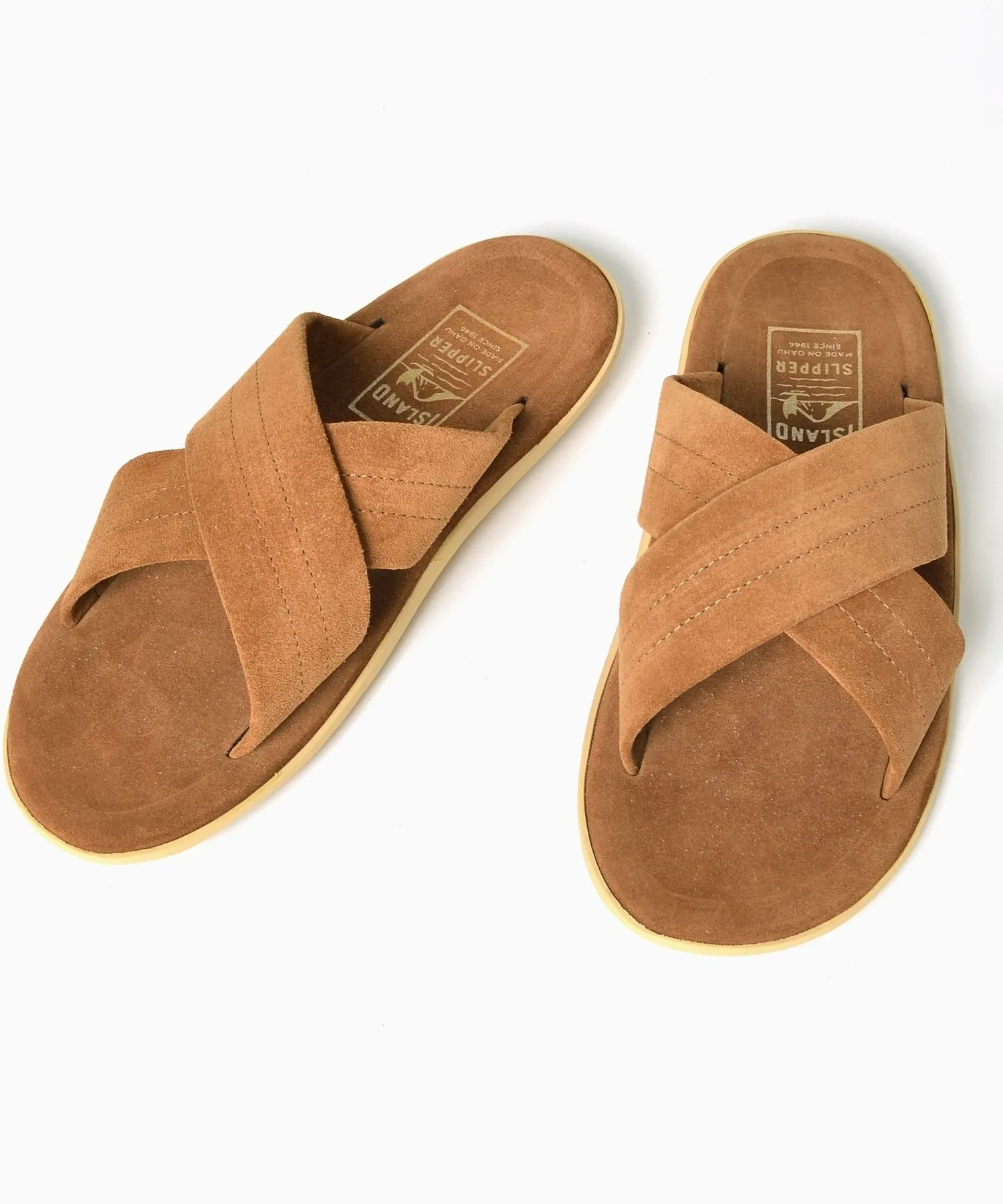 Мужские сандалии с перекрестными straps ISLAND SLIPPER khaki