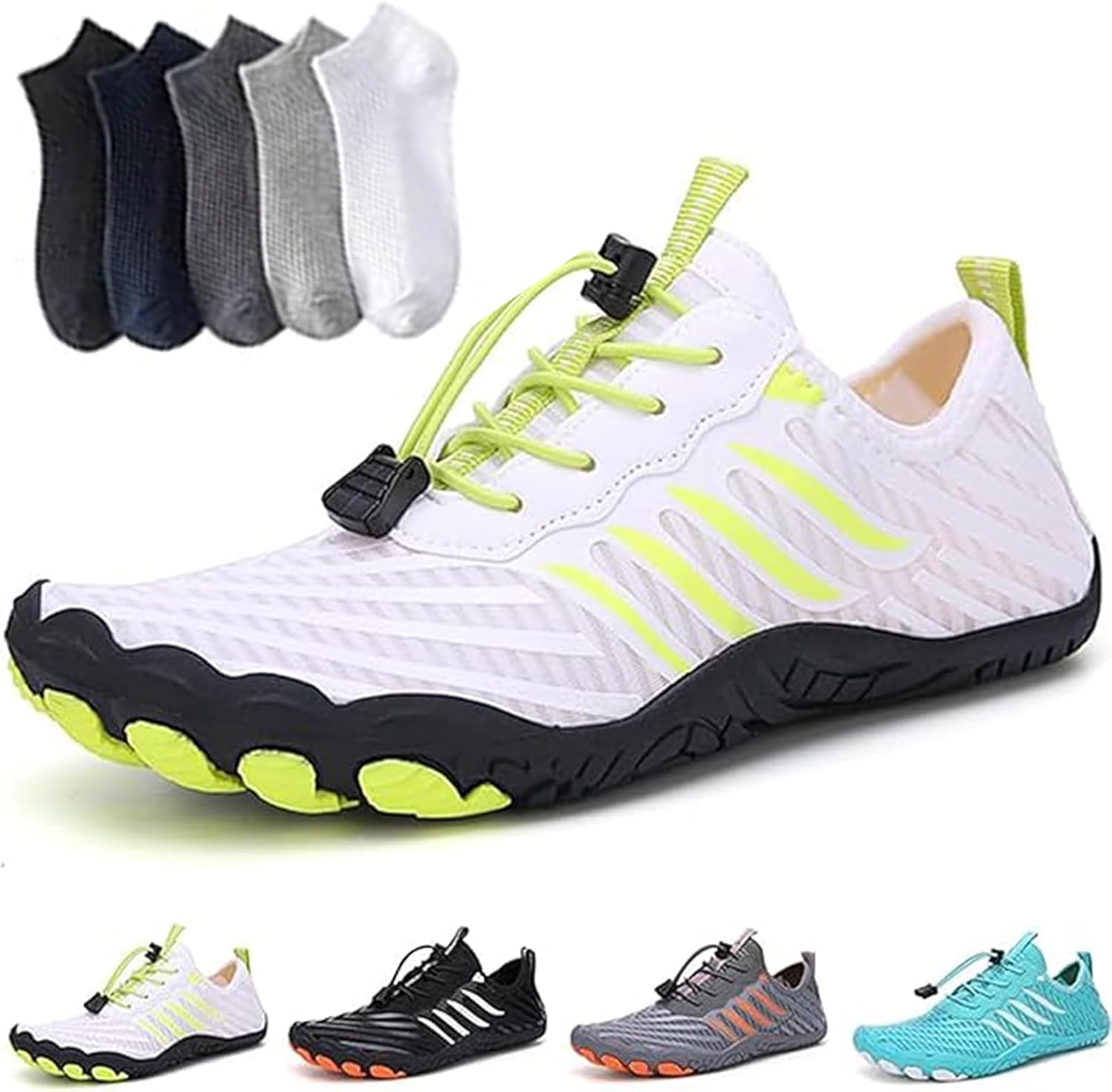 

Кроссовки с широкой носочной частью, дышащие, не скользящие, быстросохнущие, для воды, активного отдыха на улице, плавания, бассейна, пляжа, серфинга, прогулок, йоги на воде, реки, унисекс Giltpeak, белый