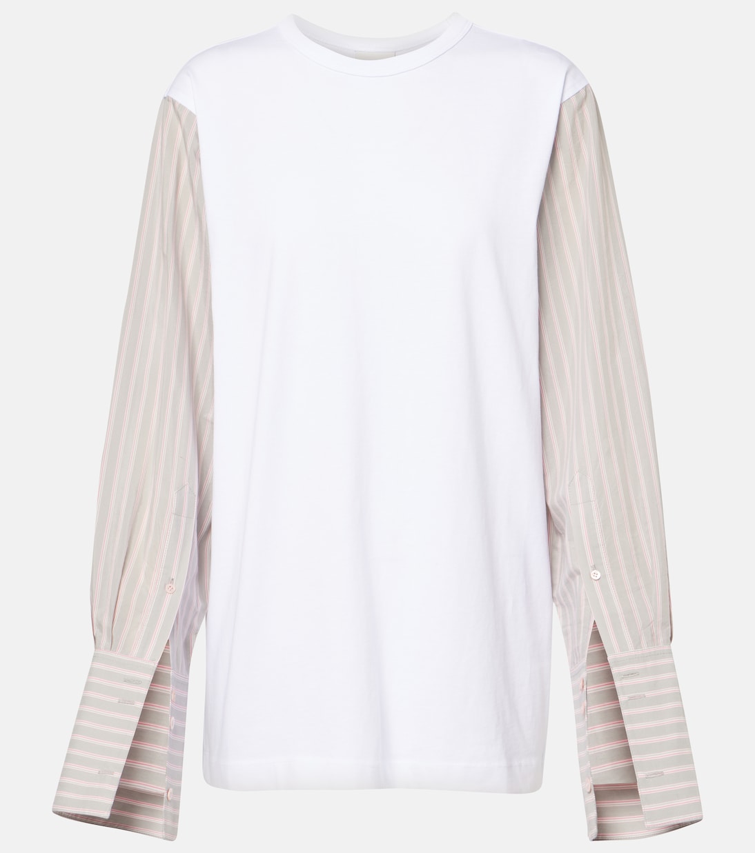 

Футболка из хлопковой смеси с деконструкцией Dries Van Noten, белый