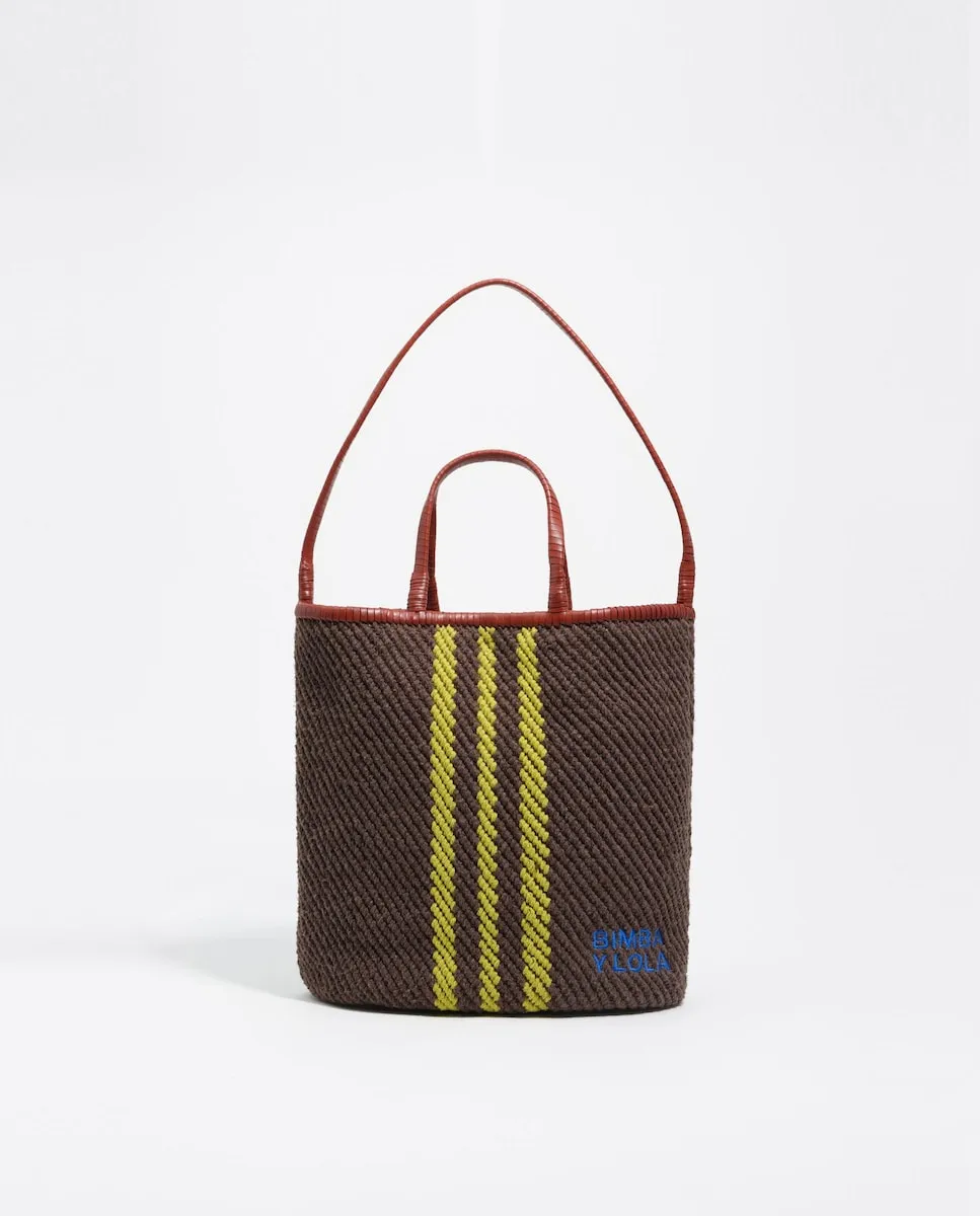 

Коричневая женская сумка через плечо из хлопка Bimba y Lola