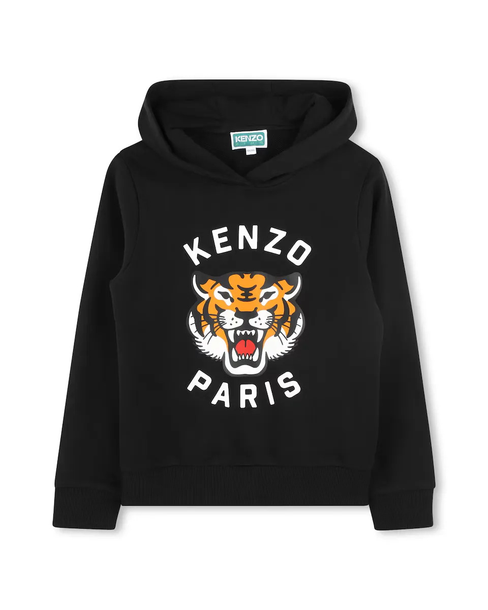 

Свитшот для мальчика из черного хлопка Kenzo Kids, чёрный