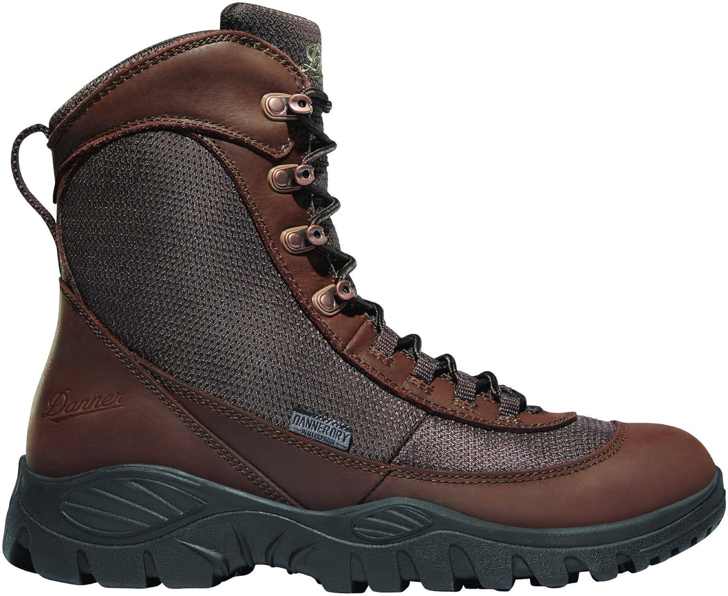 Мужские охотничьи ботинки Danner Element 8” - водонепроницаемая кожа полного зерна и нейлон 900D с дышащей подкладкой, амортизирующей подошвой и противоскользящей подошвой, коричневый — фото 2