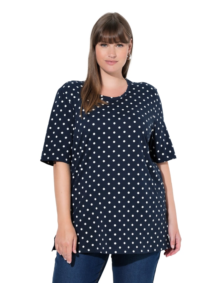 

Ulla Popken Темно-синяя футболка, Синий, Ulla Popken Темно-синяя футболка