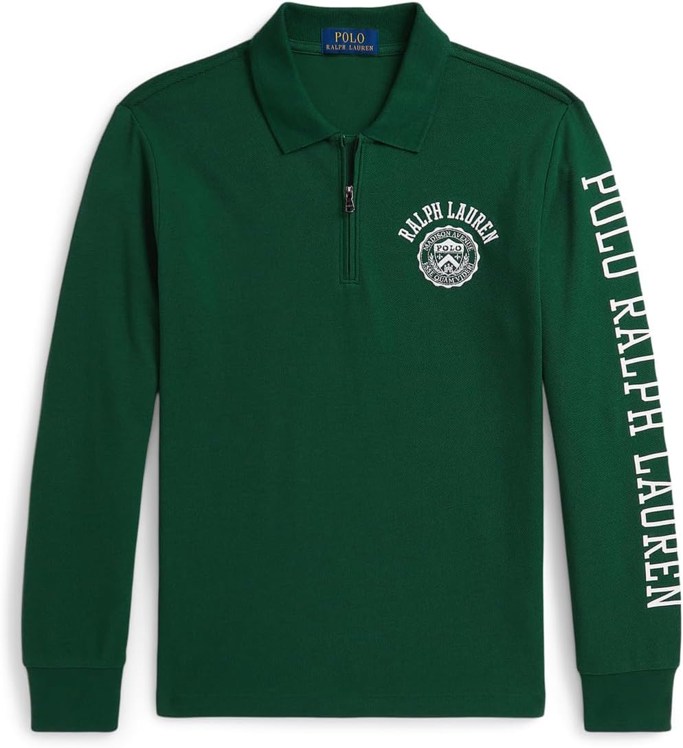 

Рубашка-поло из хлопковой сетки с логотипом Polo Ralph Lauren Kids, New Forest