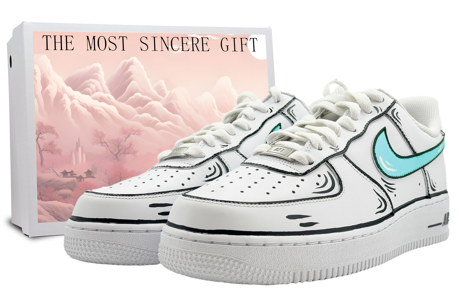

Кроссовки Nike Air Force 1 Skateboard Shoes Men Low-Top Blue, Белый, Кроссовки Nike Air Force 1 Skateboard Shoes Men Low-Top Blue