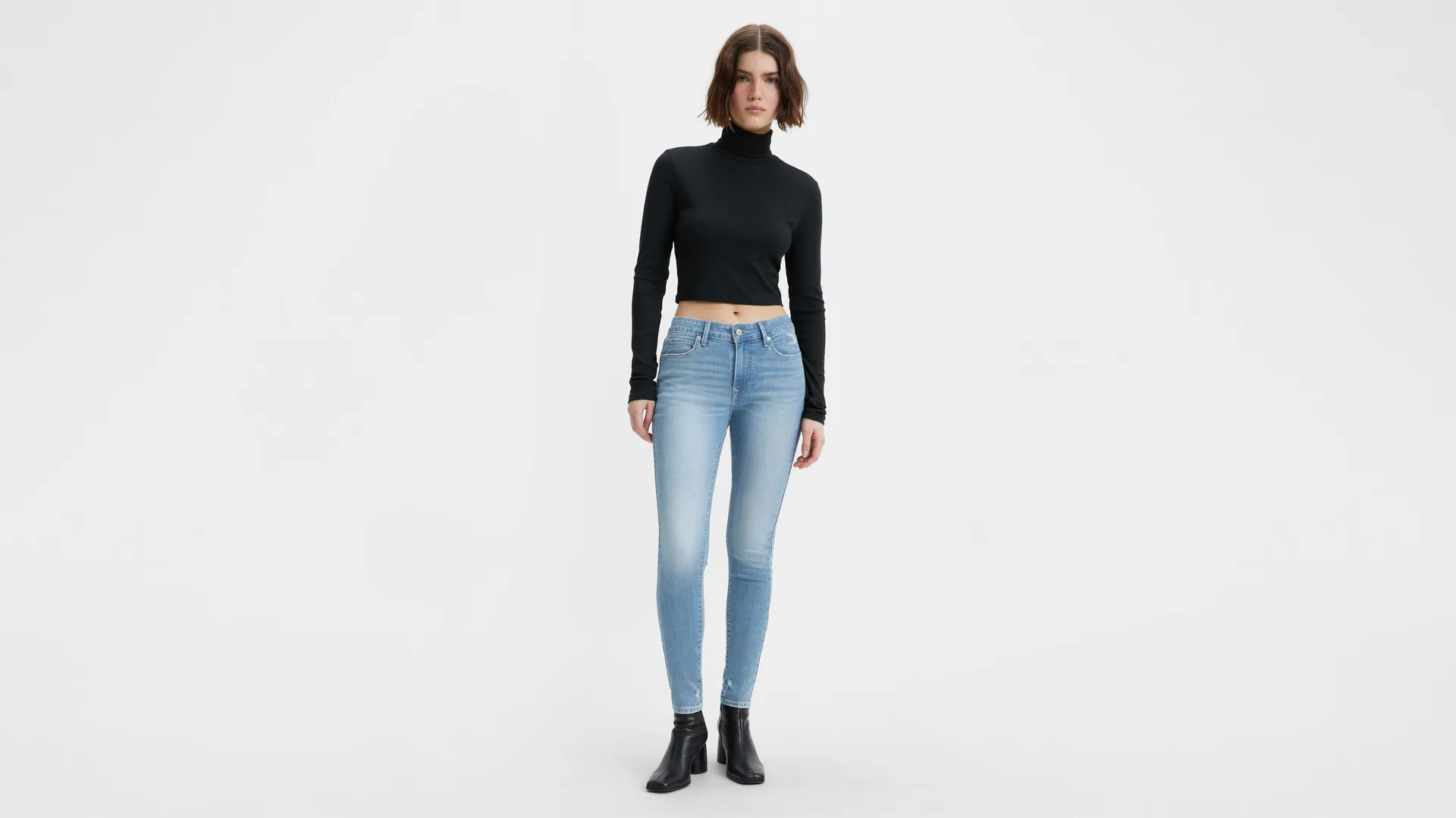 

711 женские джинсы скинни Levi's, цвет Anyway - Medium Wash