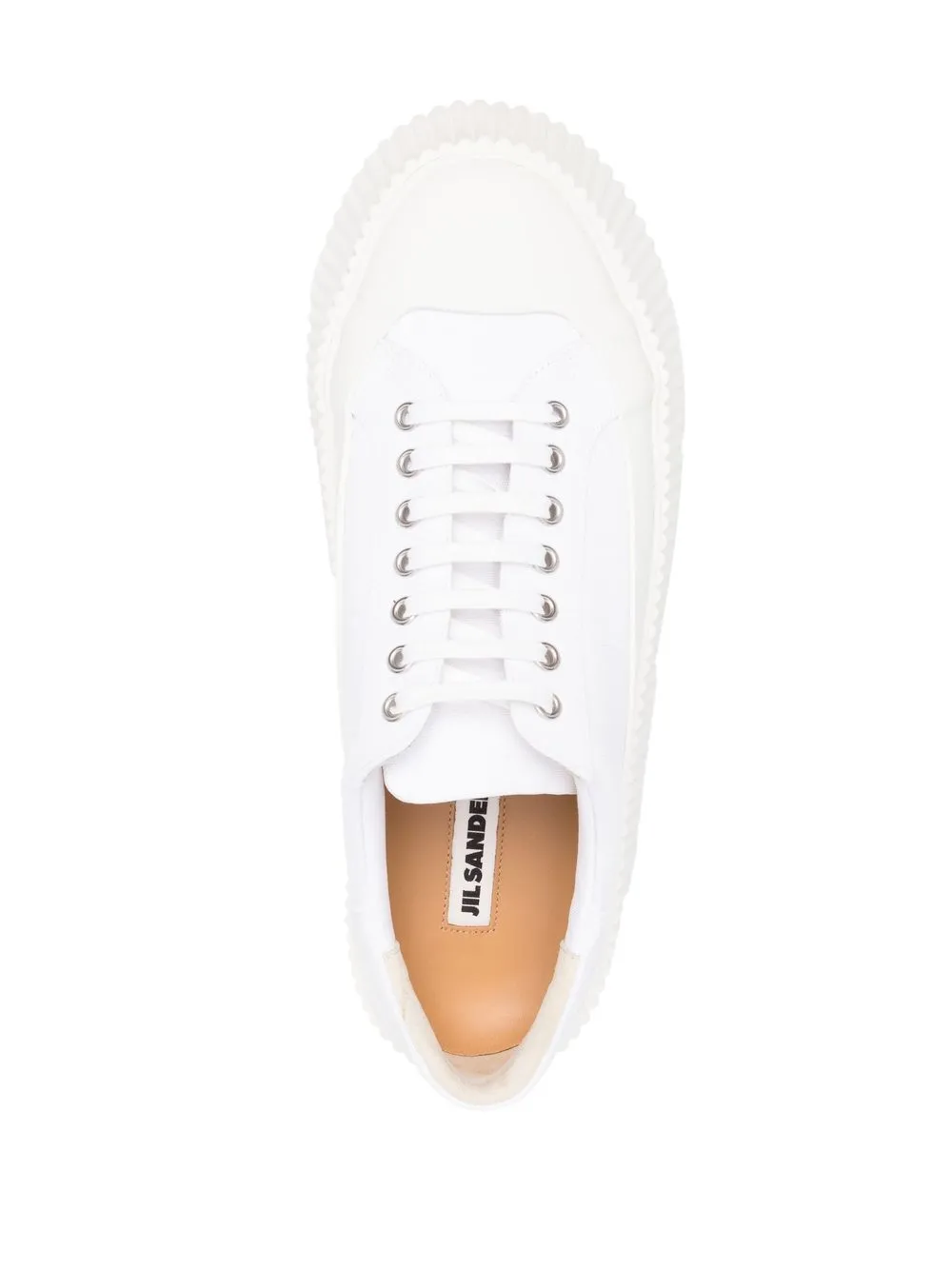 Кеды на утолщенной подошве JIL SANDER, белый — фото 4