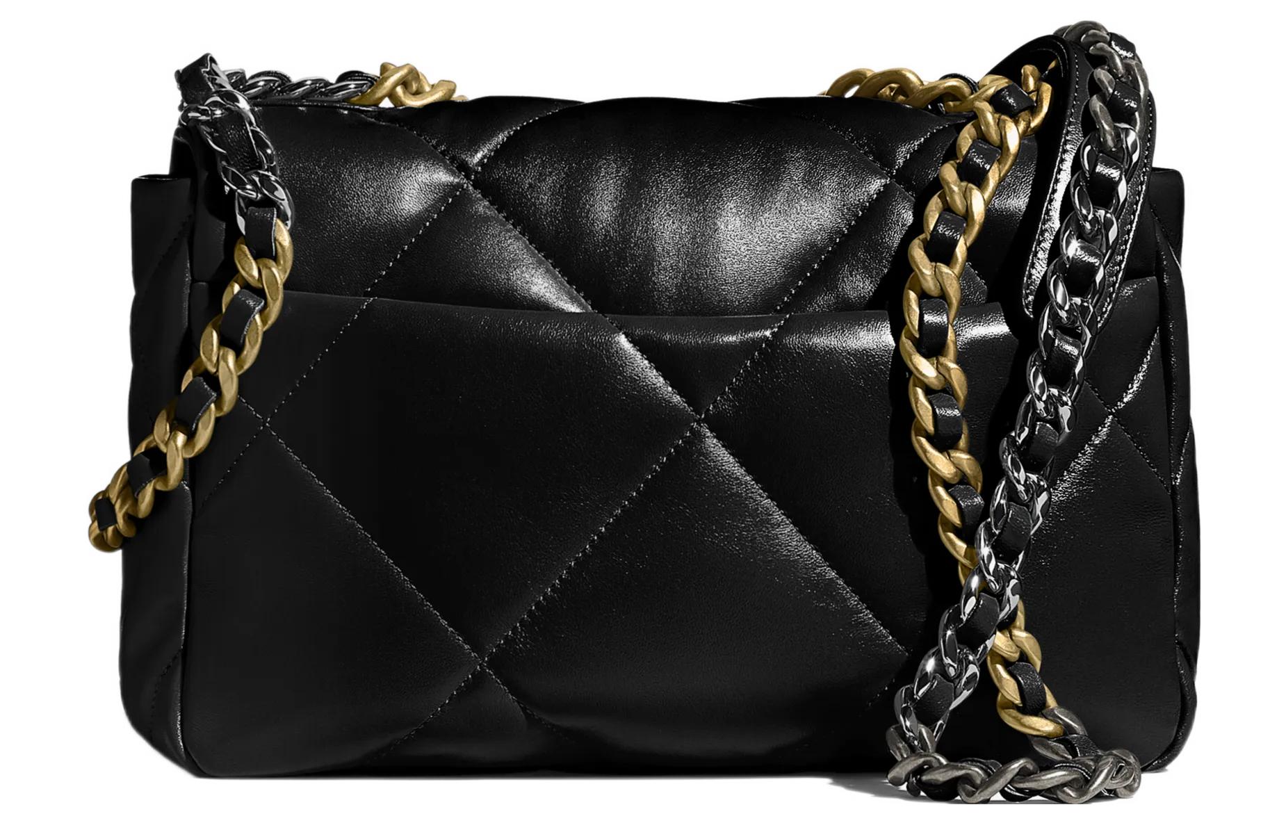 CHANEL Осенне-зимняя сумка из телячьей кожи черного цвета среднего размера — фото 3