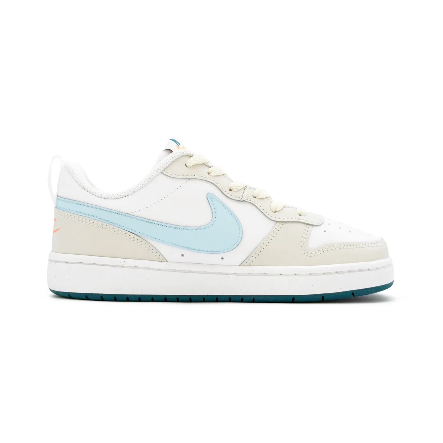 Кроссовки для скейтбординга Court Borough 2 Slip Resistant Cushioning Abrasion Resistant Low top Kids' Unisex Nike, Ecru — фото 3