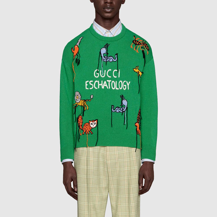 

Свитер мужской зеленый Gucci, зеленый