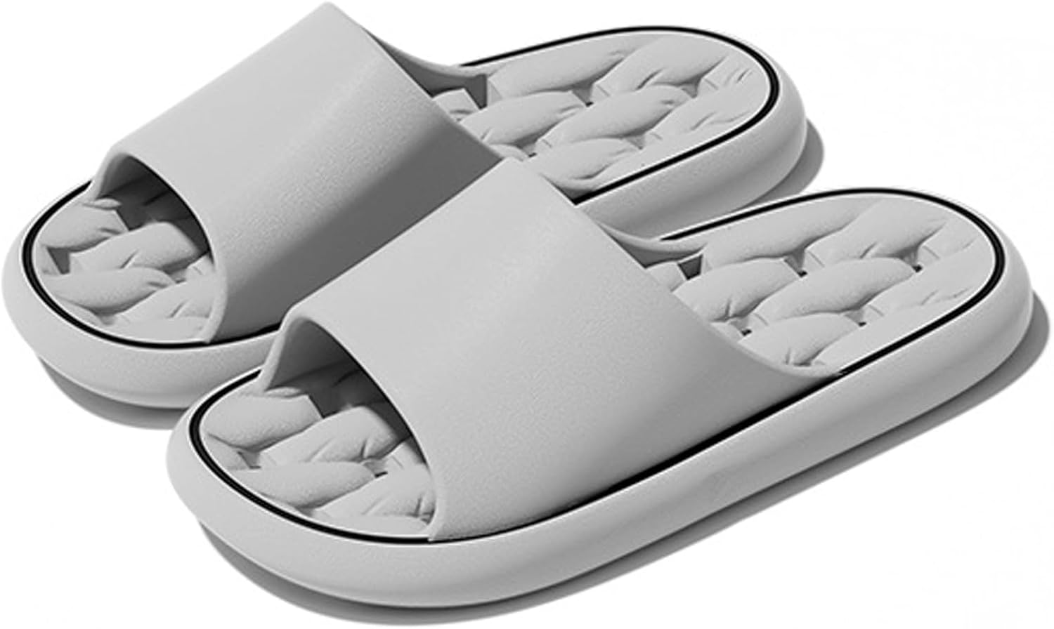 

Шлепацы LOTUSTAR для женщин и мужчин, подушка для ванной, противоскользящие шлепанцы для душа, пенопластовые сандалии для дома и улицы, серый