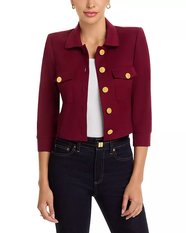 

Укороченная куртка Kumi с пуговицами спереди L'Agence, красный