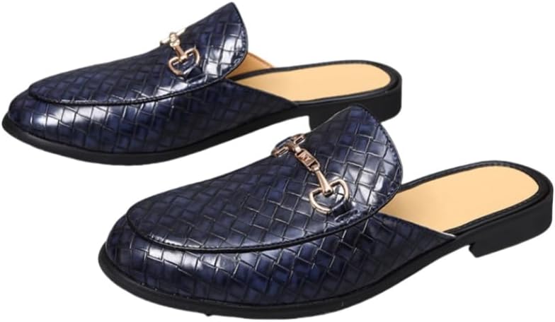 

Мужские повседневные лоферы больших размеров - коричневая искусственная кожа, круглый носок, стиль без шнуровки с регулируемой металлической пряжкой, дышащая и удобная резиновая подошва Clolinde