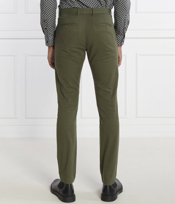 Брюки-чиносы Tommy Hilfiger Slim Fit, зеленый — фото 4