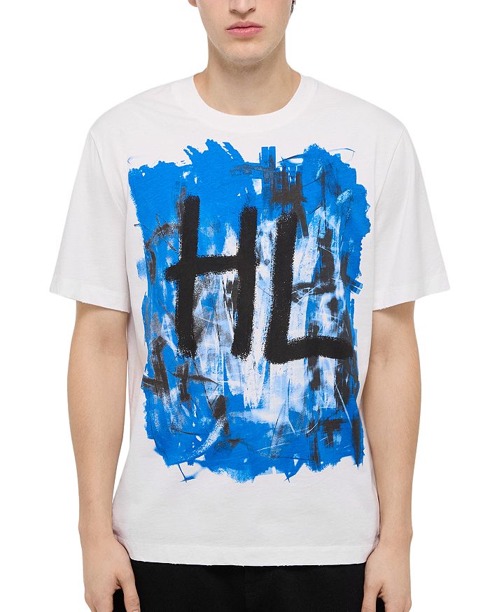 

Футболка с коротким рукавом и принтом Helmut Lang, белый
