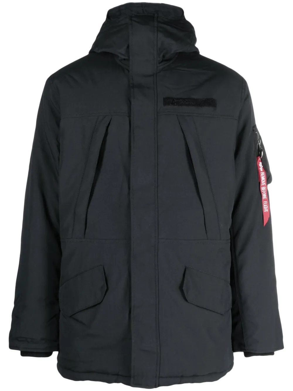

Куртка с капюшоном и логотипом Alpha Industries, черный