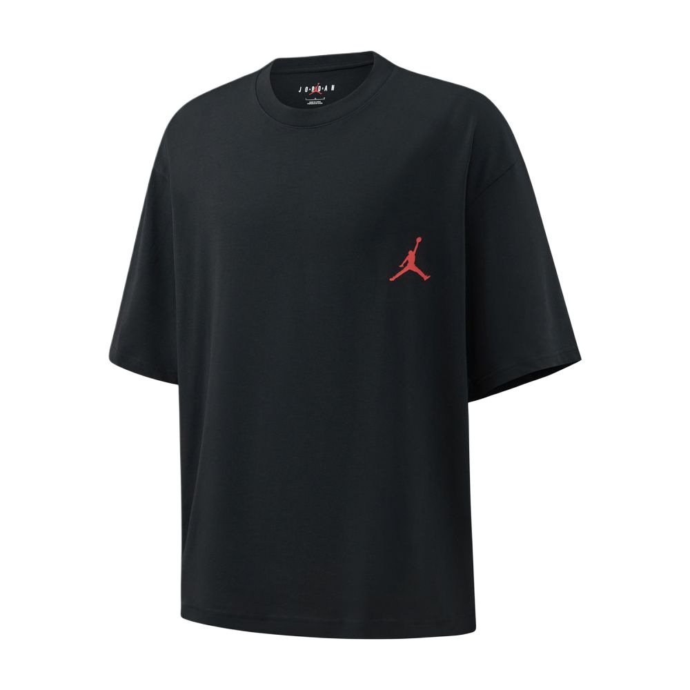 

Jordan Мужская черная футболка с круглым вырезом, умеренно прямой крой, Черный, Jordan Мужская черная футболка с круглым вырезом, умеренно прямой крой