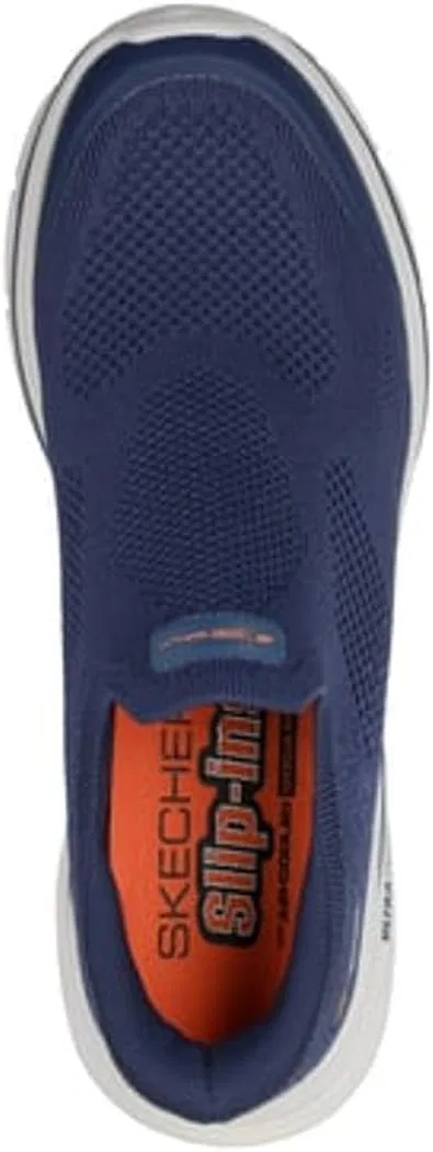 Мужские кроссовки Skechers Go Walk 8 Pelayo, темно-синий/оранжевый — фото 3