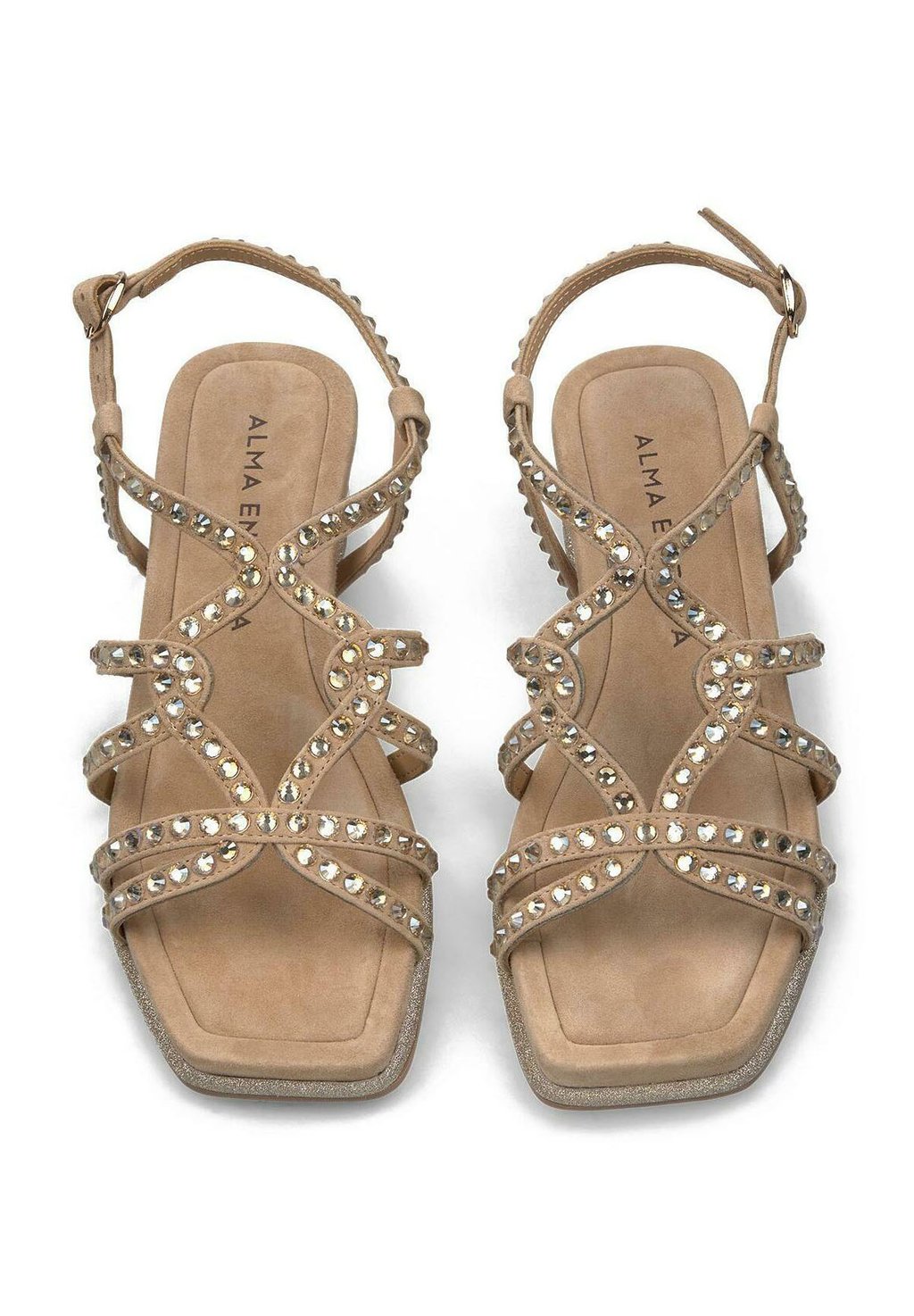 Босоножки на танкетке CON CIERRE HEBILLA - Platform sandals Alma en Pena, светло-коричневый — фото 4