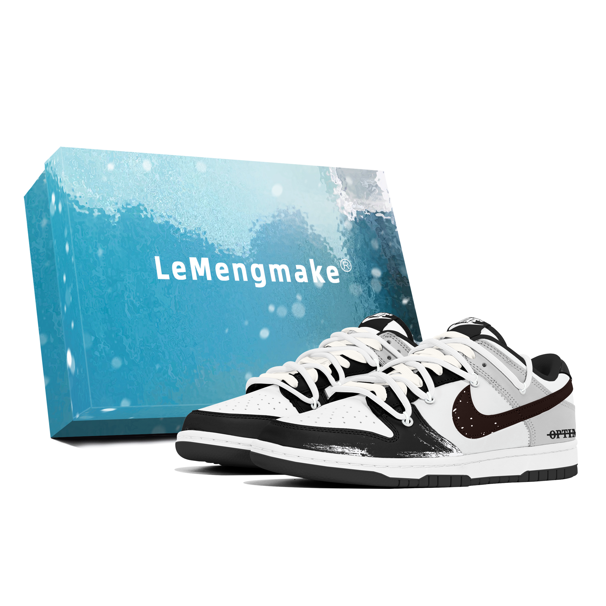 

Nike Кроссовки для скейтбординга Dunk Lemon Joy, износостойкие, низкие, мужские, черно-серые