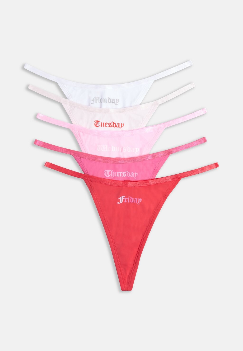 

Стринги Mon Gothic Thong 5 Pack Juicy Couture, черный