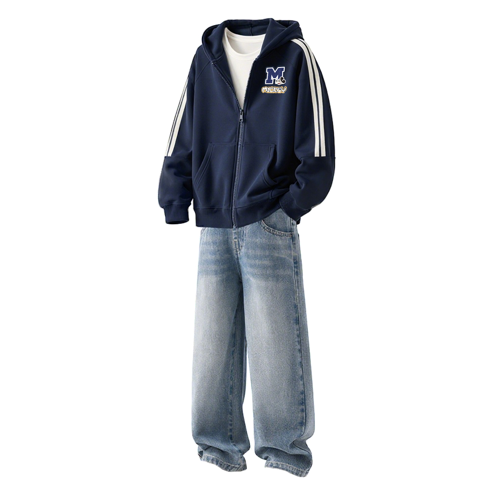 

Повседневный спортивный комплект из 2 предметов для детей 3-7 лет Disney, серо-голубой