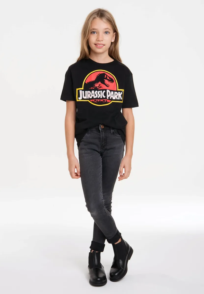 Logoshirt Футболка " Logoshirt Парка Юрского периода" с классным принтом, черный — фото 3