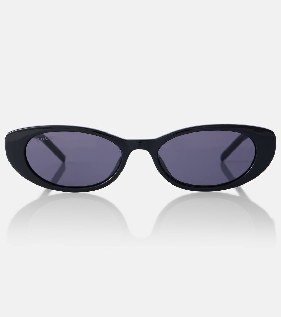 

Солнцезащитные очки «кошачий глаз» с декором Gucci, цвет black-black-grey
