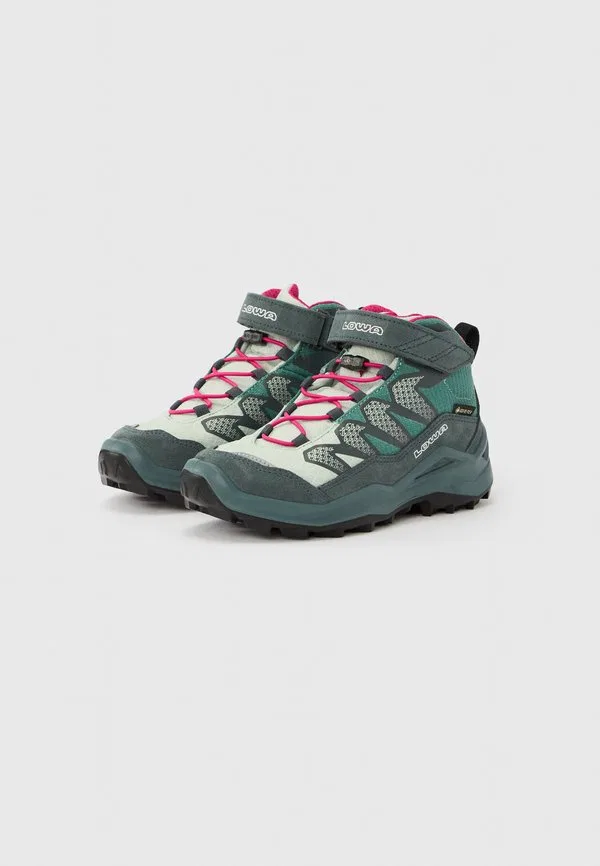 Ботинки для ходьбы maddox pro mid Lowa, Petrol/Pink — фото 2