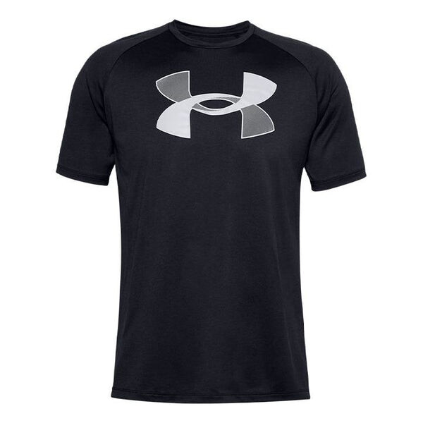 

Футболка big logo tech short sleeve t-shirt 'black grey' Under Armour, черный