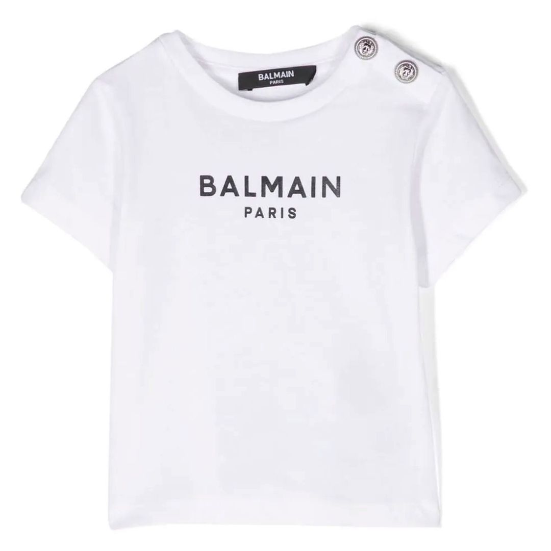 

Белая хлопковая футболка Balmain Paris