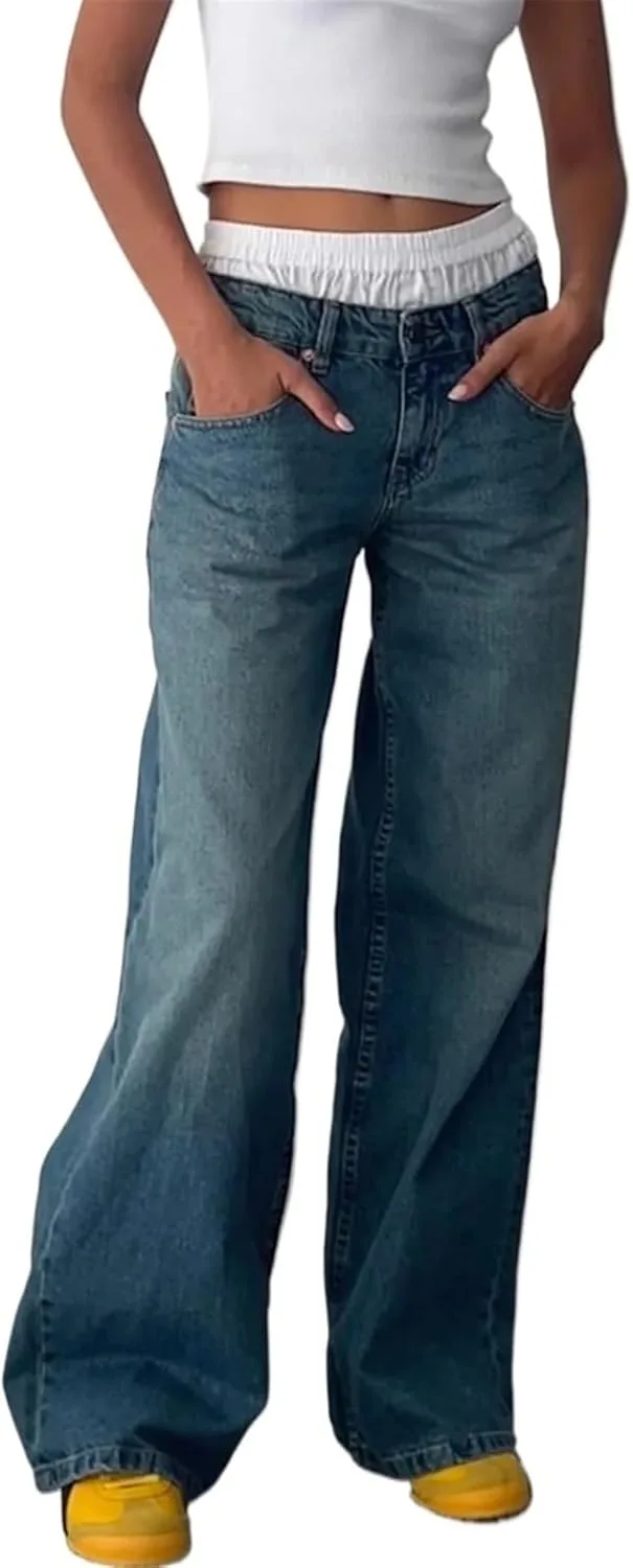 

Женские модные джинсы low rise casual с карманами JIAYUXUAN