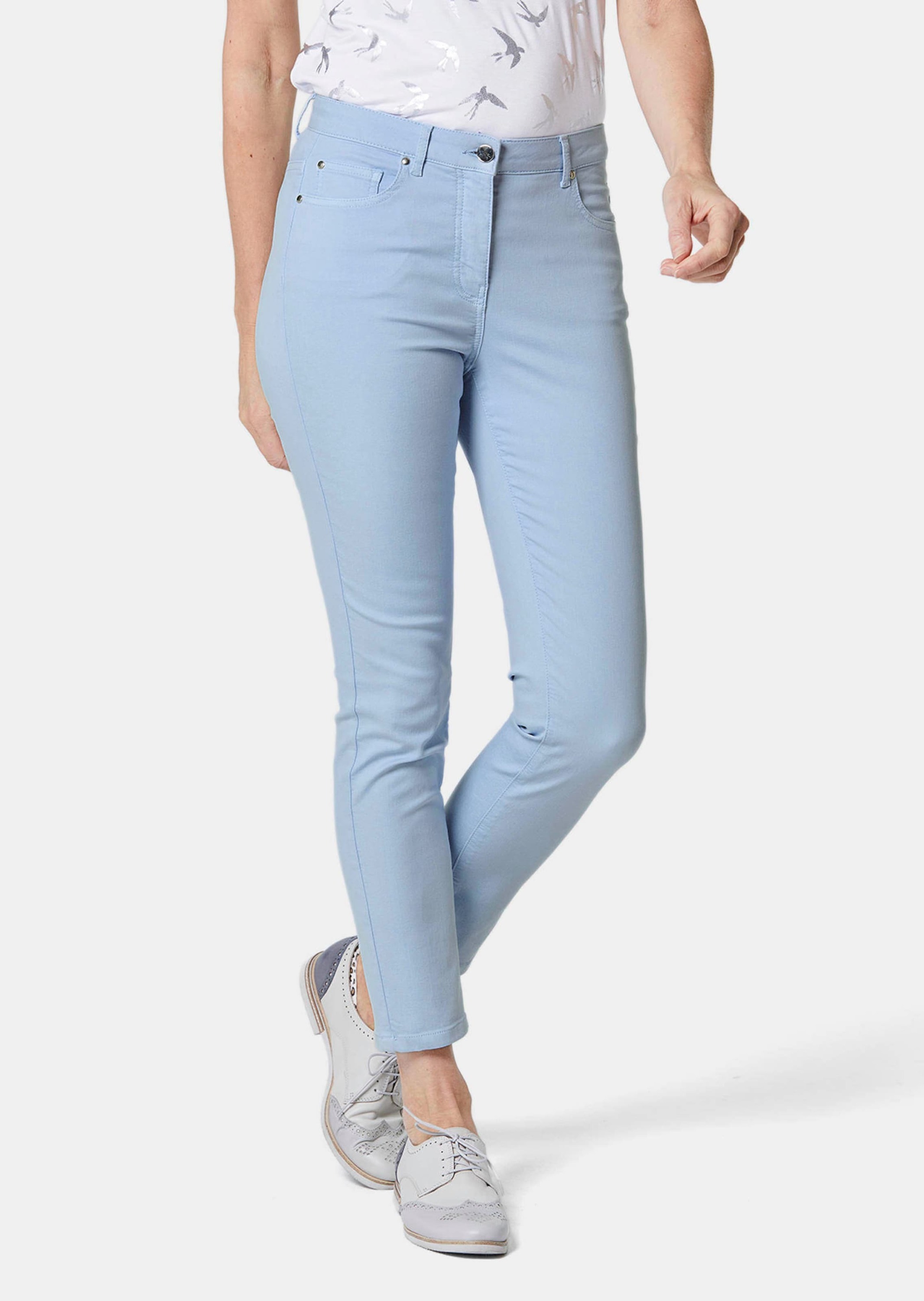 

Брюки GOLDNER 7/8 Jeanshose Bella, цвет himmelblau