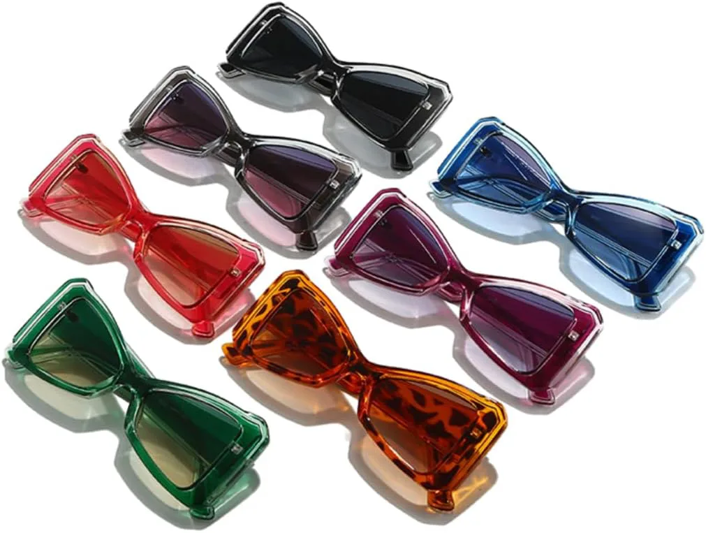 

Ретро-солнцезащитные очки «кошачий глаз» конфетных цветов для женщин, модные градиентные очки с защитой от УФ-излучения UV400 для мужчин HHZZYVY, Grey Grey Pink