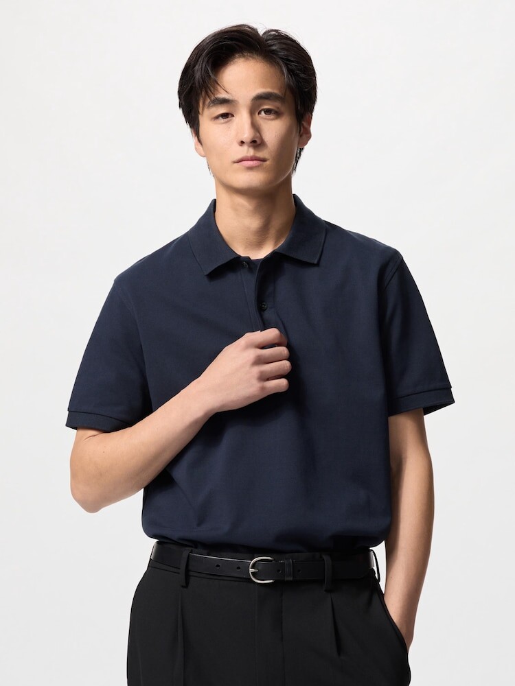 

Рубашка-Поло dry kanoko Uniqlo, синий