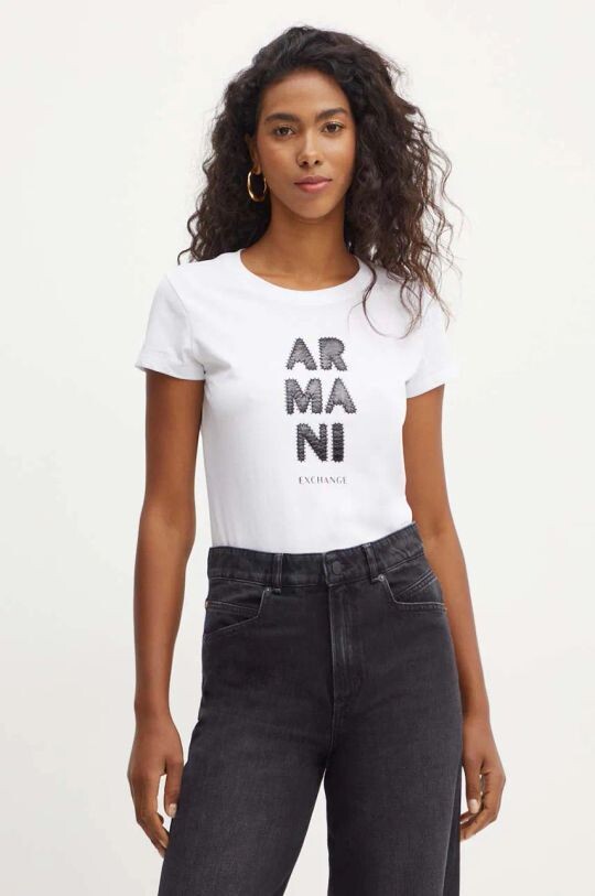 

Хлопковая футболка Armani Exchange, белый