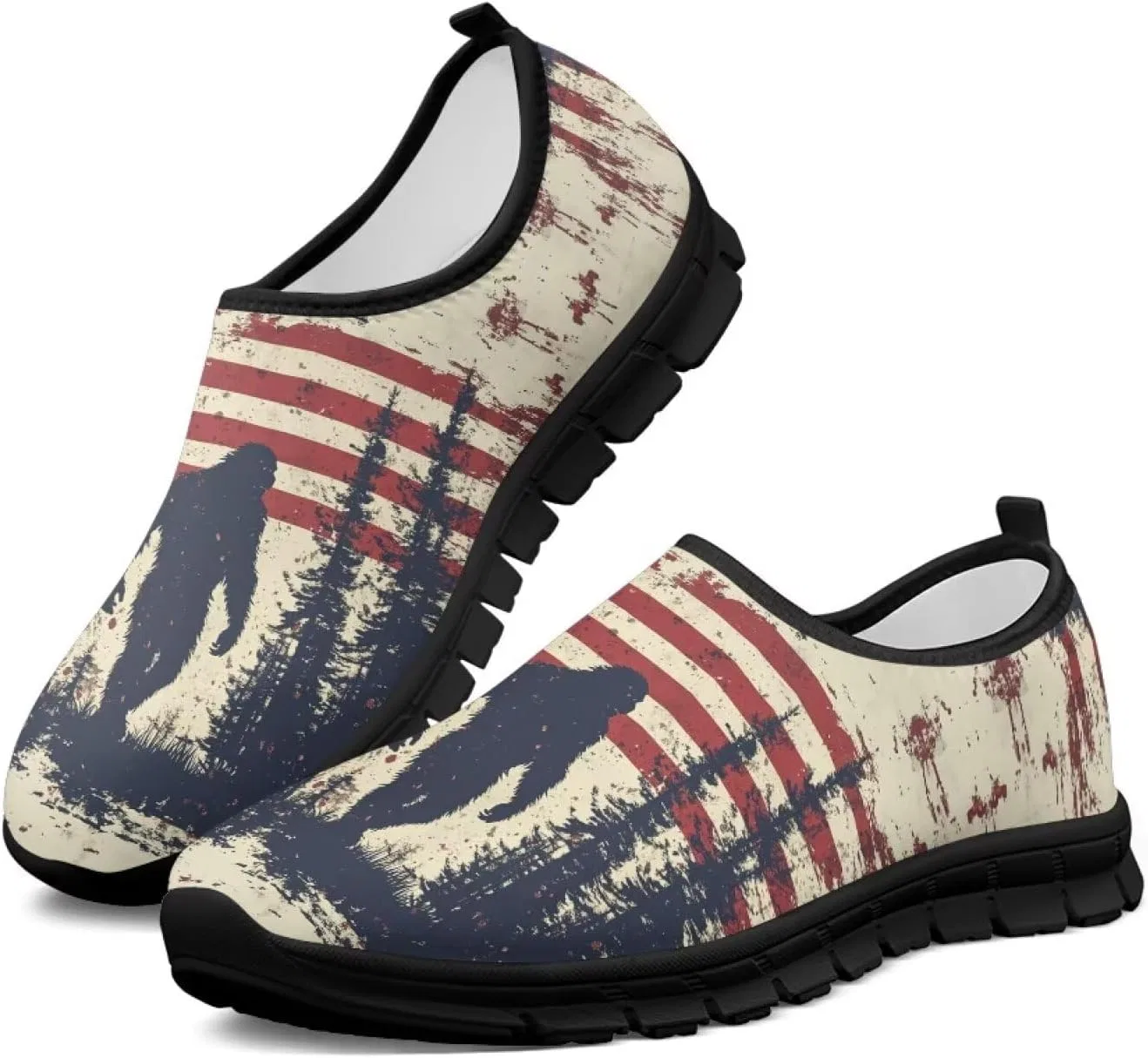 Мужские сандалии дышащие, с принтом American Flag Bigfoot Quxjehoe