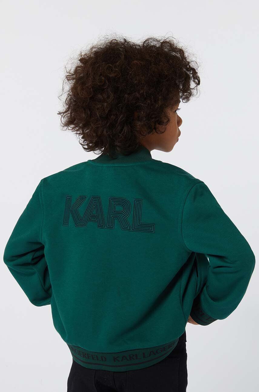

Детский бомбер Карла Лагерфельда Karl Lagerfeld, зеленый