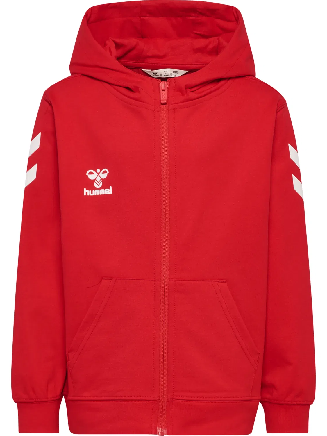 Свитшот с капюшоном на молнии Hummel, истинно-красный