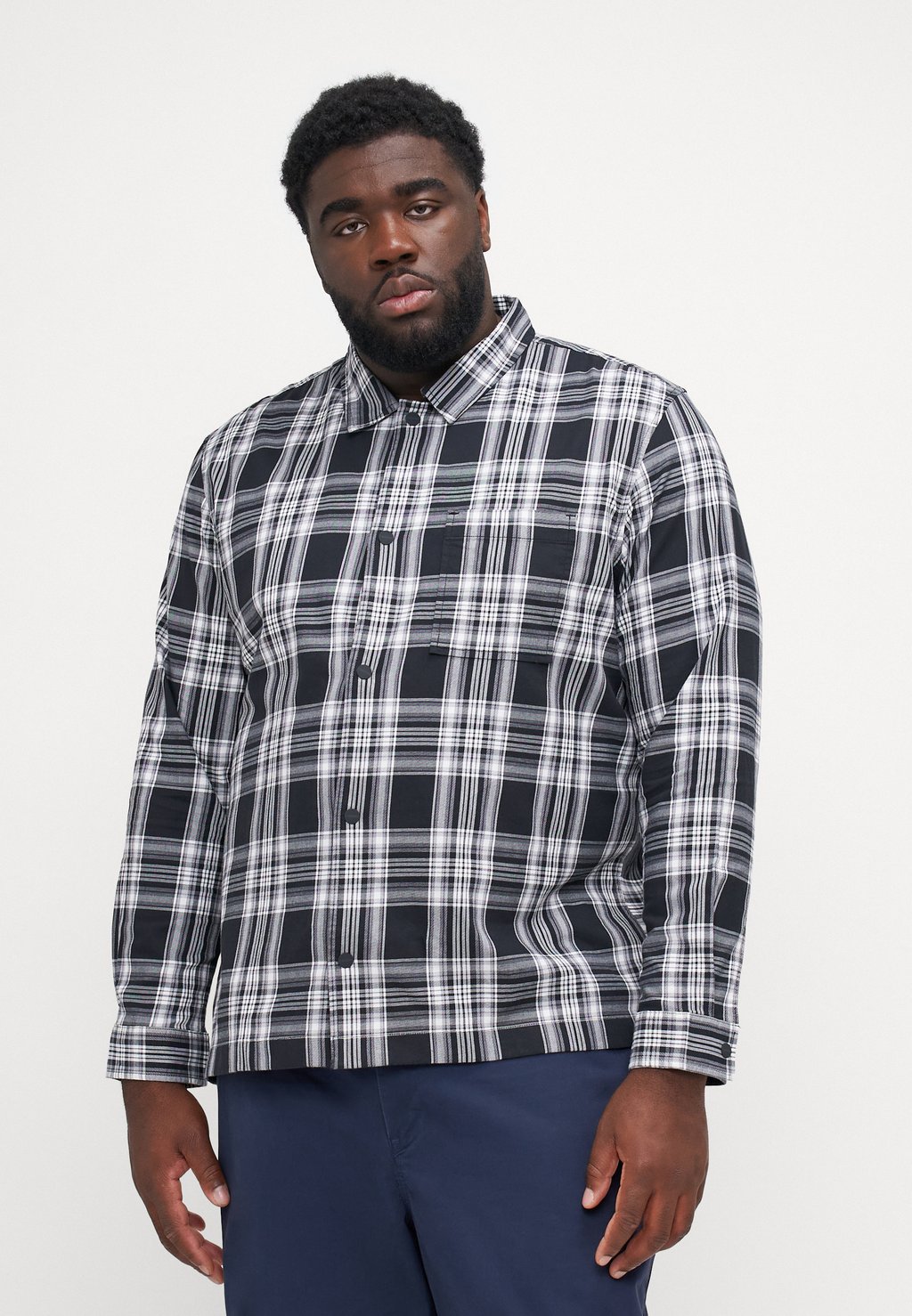 

Легкая куртка CHECK SNAPS OVERSHIRT Calvin Klein, черный