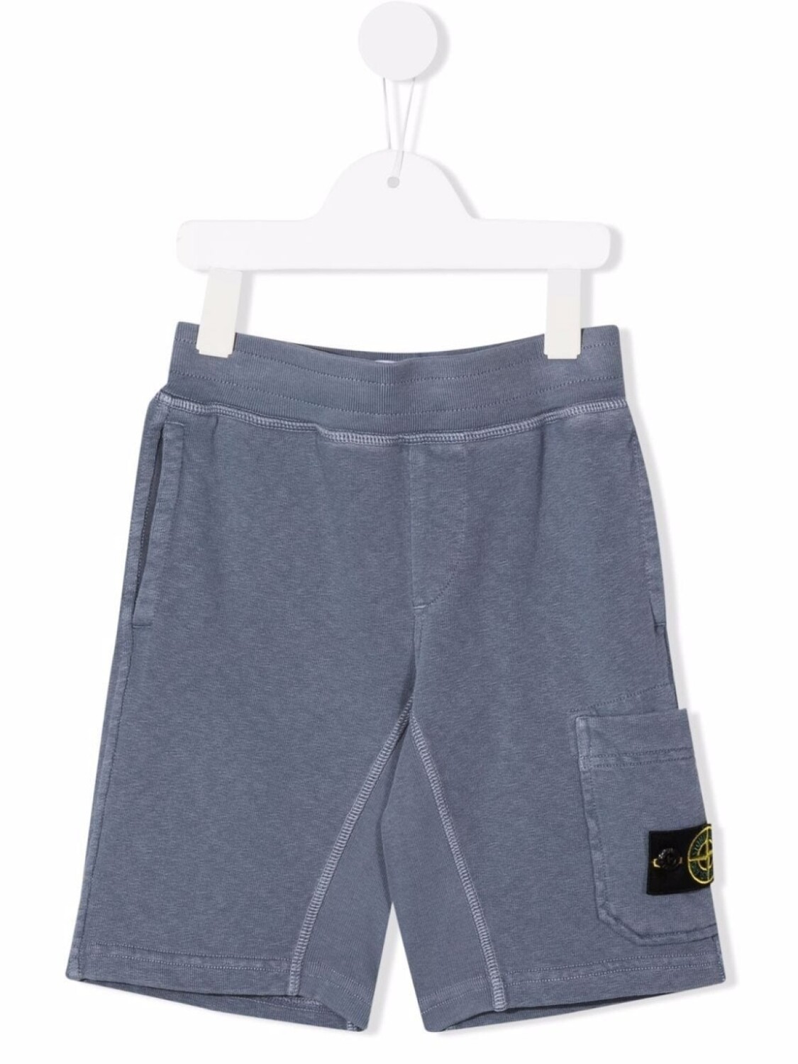 

Stone Island Junior шорты-бермуды с нашивкой-логотипом, синий