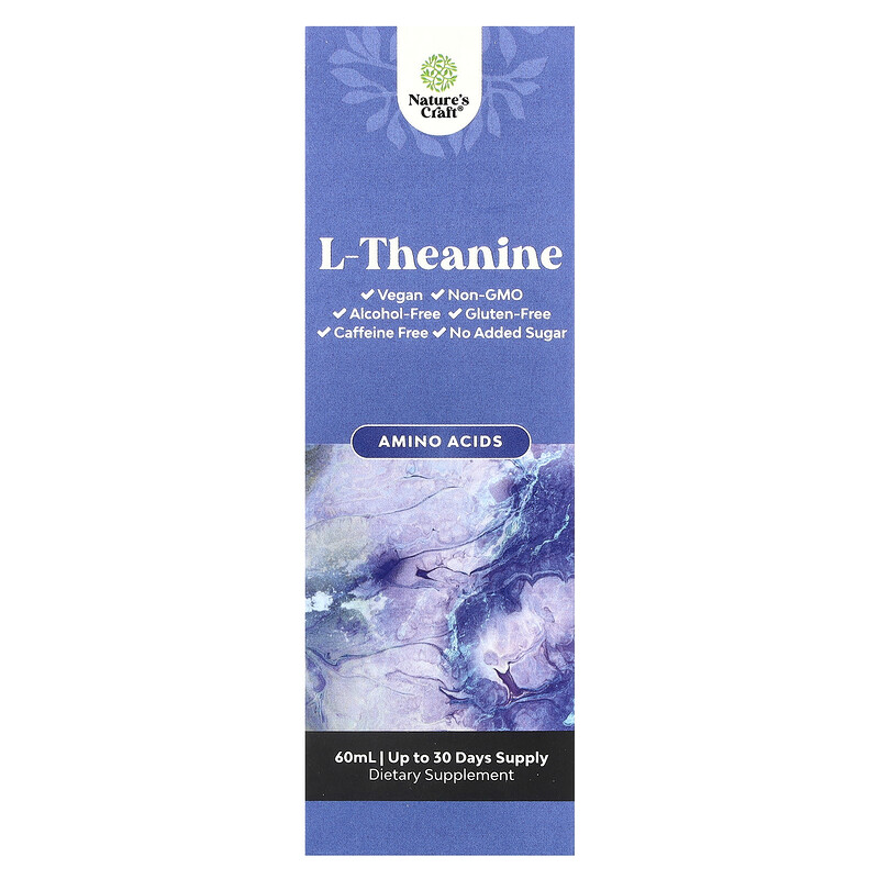 

Nature's Craft, L-теанин, без спирта, 60 мл