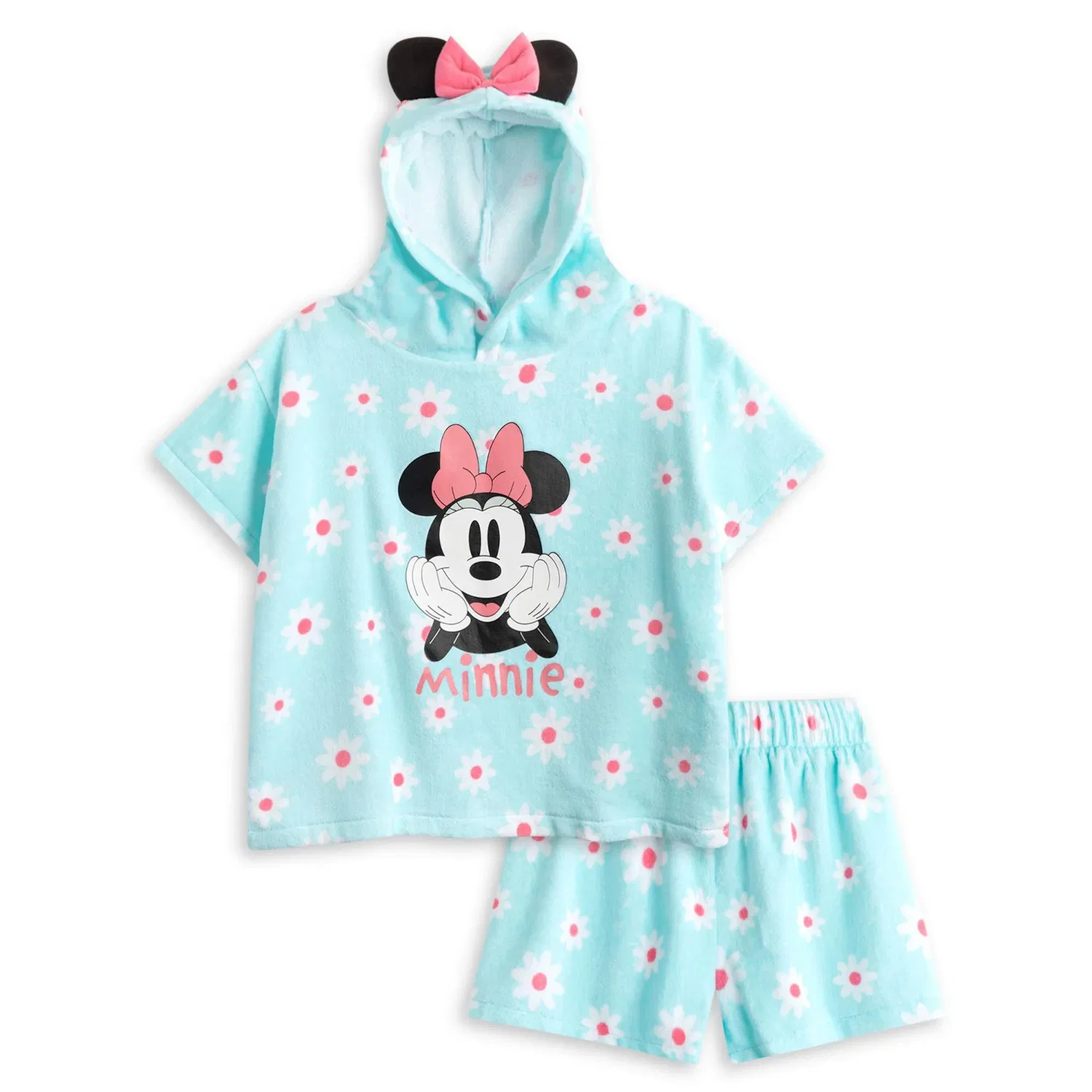 Детский пляжный костюм Minnie Mouse с принтом 100% хлопок Disney, синий